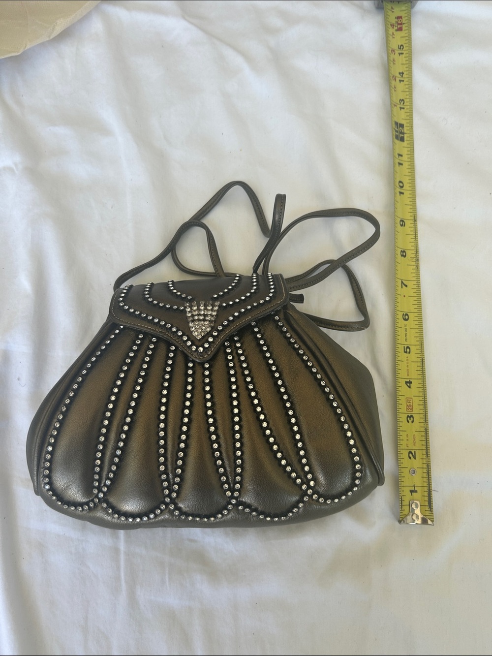 Maresse Handbags - Bronze Rhinestone-Accented Women’s Shoulder Bag - Picture 7 of 9
